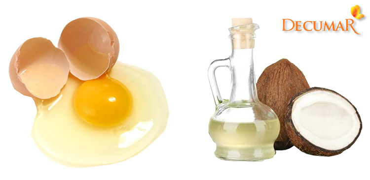 Mặt nạ dầu dừa và lòng trắng trứng