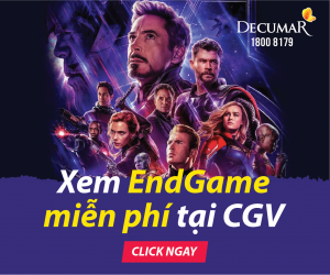 HOT CHƯA TỪNG CÓ: Tặng 1000 vé xem phim END GAME khi mua DECUMAR
