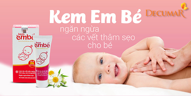 Một cách trị sẹo thâm cho bé mà bạn có thể áp dụng đó chính là sử dụng sản phẩm Kem Em Bé