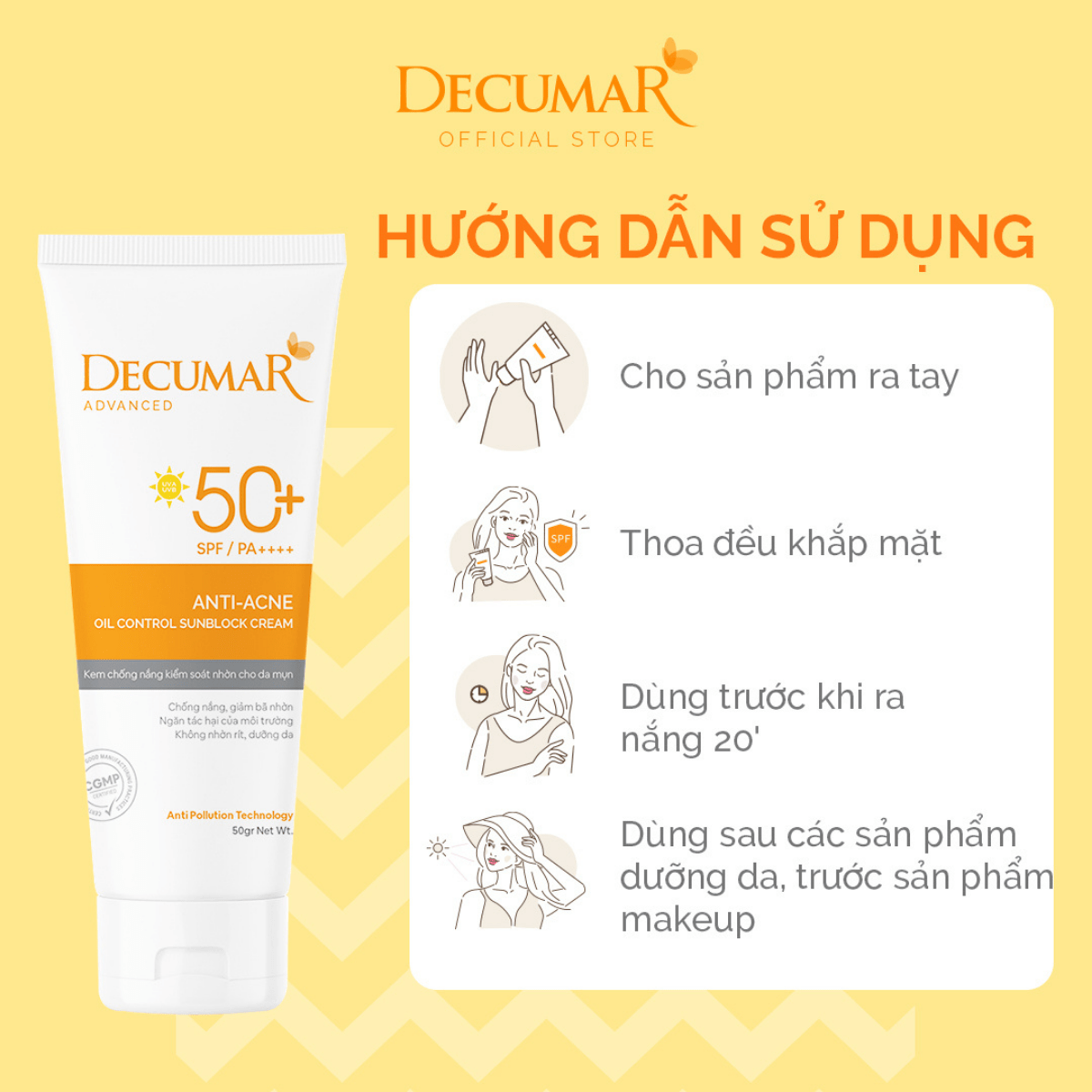 Kem chống nắng kiểm soát nhờn Decumar bảo vệ da lên đến 8h